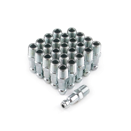 Primefit Automotive Plug 1/4" x 1/4" Male NPT, 25PCS TP1414MS-B25-P